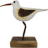 Wooden Sea Birds Decor, 4.1 Inch Wood Seagull Statue, Coastal Seabird Figurines for Home Garden Outdoor