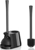 Toilet Plunger and Brush Set, Silicone Bowl Brush and Heavy Duty Toilet Plunger with Ventilated Holder