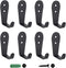 Wall Hooks 8 Pcs, Heavy Duty Stainless Steel Coat Hooks for Garage, Bathroom, Kitchen, Dining Room, Indoor and Outdoor