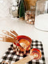 Copper Measuring Cups and Spoons - Stainless Steel 9 Pieces with 2 Rings