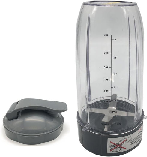 JOYSATR 32oz Cup with Flip Top To-Go Lid & Blade Replacement Set for NutriBullet Blender