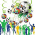30CT Soccer Hanging Swirl Decorations for Soccer Party Supplies Theme Birthday Party