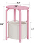 TB01BP093 TUTOTAK Small Side Table, Oval End Table, Night Stand, Bedside Table, Sofa Table with Storage Basket, Living
