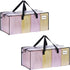 VENO 2 Pack Extra Large Moving Bags, Heavy-Duty Storage Totes for College Move-In, Clear
