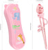 Training Chopsticks for Kids - Anti-dislocation Buckle Design, Harmless Material, Includes Portable Box (Pink)