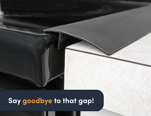 Linda’s Essentials Silicone Stove Gap Covers, 2 Pack Heat Resistant Oven Gap Filler, Easy to Clean (30 Inches, Black)
