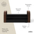 Expandable Three-Tier Spice Shelf - Bellwood Design in Black/Walnut