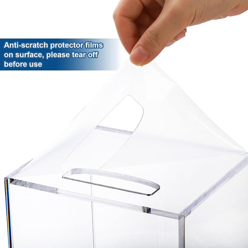 Frcctre 2 Pack Clear Acrylic DVD/CD Storage Box, Stackable Holder Case with Handles for DVDs, CDs, Video Games