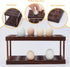 SUPERFINDINGS Wooden Egg Container Rack - 2 Tier Egg Storage Display Rack, Holds Egg Container, Countertop Organizer
