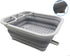 SAMMART 8.5L (2.2 Gallon) Collapsible Dish Drainer, Foldable Drying Rack, Portable Kitchen Storage Tray (Grey)