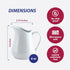 HIC Kitchen Creamer Pitcher with Handle, 8-Ounce Fine Porcelain