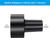 2 Pieces Black WS25011A 2-1/2-Inch to 1-1/4-Inch Universal Vacuum Hose Adapters for Dry Wet Vacuum Cleaner Accessories