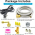 Universal Dishwasher Installation Kit, 12 Ft Stainless Steel Hose with Burst Proof Water Supply Line & 3/8" Compression