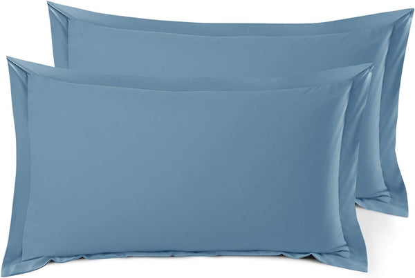 Nestl Soft Pillow Shams Set of 2 - Hotel Style Premium Microfiber Pillow Covers, King 20"x36", Blue Heaven
