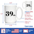 Funny 40th Birthday Coffee Mug for Women Turning 40 - 39ish - Large 15oz White Ceramic Mug
