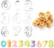 9-Piece Stainless Steel Cookie Cutter Mold Set, Small Numbers for DIY Fondant Chocolate Biscuits