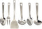 Darware Complete Serving Set, 6-Piece Silver, Includes Pasta Server, Fork, Slotted Spoon, Ladle, Cake/Casserole Server
