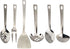 Darware Complete Serving Set, 6-Piece Silver, Includes Pasta Server, Fork, Slotted Spoon, Ladle, Cake/Casserole Server