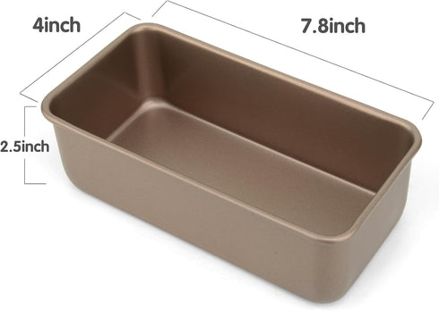 7.8inch Nonstick Loaf Pan - Classic Bakeware Bread Pan with 1.5 lb Dough Capacity, Champagne