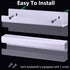 8 Packs 14 Inch Blulu Acrylic Floating Shelf Wall Mounted Invisible Acrylic Shelf Ledge Floating Bookshelf for Living