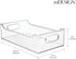2 Pack mDesign Wide Plastic Kitchen Storage Container Bins with Handles -Organization in Pantry, Cabinet, Refrigerator