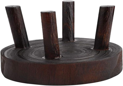 Wood Potted Plant Stand, Solid Wood Mini Stool Display for Vintage Round Rack Flower Pot Holders