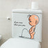 Cartoon Villain Toilet Stickers, Clean Your Piss Funny Decals, Waterproof Vinyl Wall Art for Bathroom Decoration