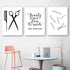 Hair Salon Wall Art, Beauty Salon Pictures Decor, Fashion Canvas Art for Beauty Room Poster Makeup Wall Art