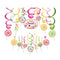 30Ct CandyLand Hanging Swirl Decorations, Lollipop Decorations for Kids, Home, Classroom, Baby Shower