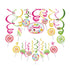 30Ct CandyLand Hanging Swirl Decorations, Lollipop Decorations for Kids, Home, Classroom, Baby Shower