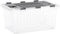Superio Clear Storage Box with Lid, Plastic Container Bins for Organizing, Stackable Crates, BPA Free