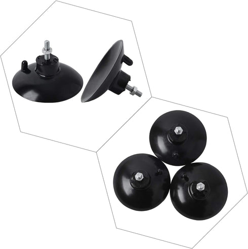 HSTECH 4 Pcs Black French Fry Suction Cup Feet for Industrial Commercial French Fry Cutter