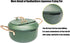 Japanese Tempura Deep Fryer Pot - Nonstick Carbon Steel Oil Fryer with Thermometer, 3.5L, Green Big Tempura Pan