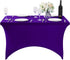 Spandex Table Cover for 4FT Table, Universal Fitted Stretch Tablecloth for Party, Banquet, Wedding (Purple)