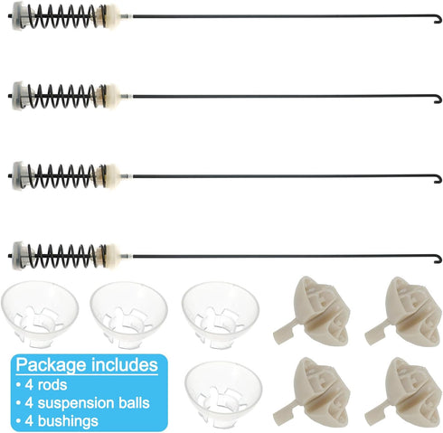 4Pcs Washer Suspension Rod Kit for Roper & Admiral Models