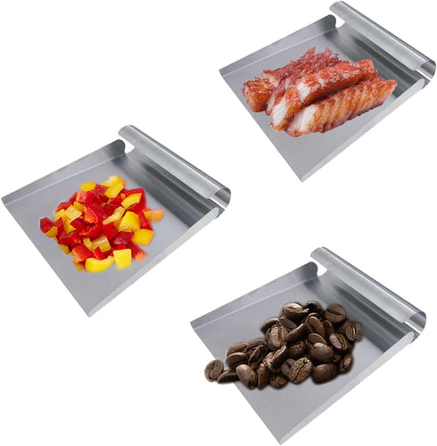 Stainless Steel Food Scooper, Food Mover Spatula, Cutting-board Scraper, Dough Cutter Tool, 5.9"