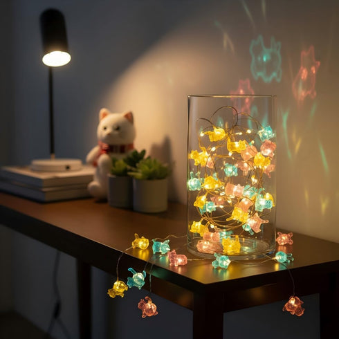 30 10ft LED Cat String Lights Battery Powered Kitty Fairy Lights for Bedroom, Party, Christmas Decor