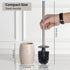 360 Set Clasin Home Toilet Bowl Brush and Holder with Stainless Steel Long Handle, Toilet Scrubber Brush with Durable
