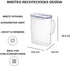 2 LocknLock Aqua Fridge Door Water Jug with Handle BPA Free Plastic Pitcher with Flip Top Lid Perfect for Making Teas
