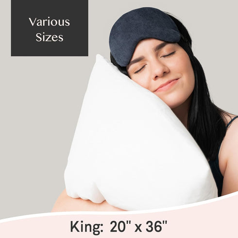 Waterproof Pillow Protectors, Zippered Pillow Covers, Soft Comfortable Sateen Cotton, King Size 4 Pack