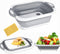 Folding Cutting Board with Draining Plug, Multi-Function Collapsible Basket for Washing Fruits and Vegetables
