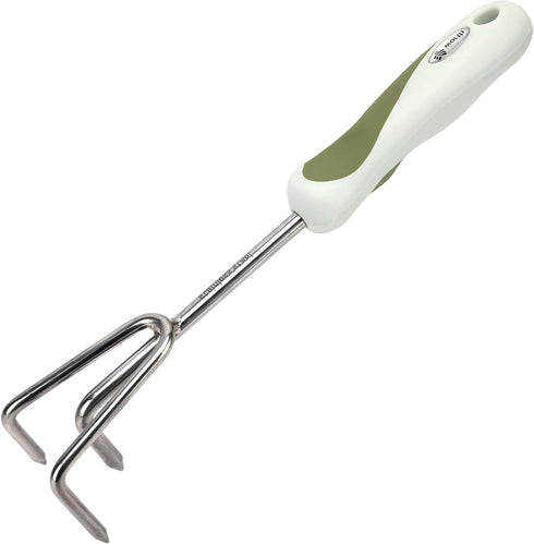Worth Garden Stainless Steel Hand Cultivator, Ergonomic Handle for Tilling Soil, Garden Hand Tool