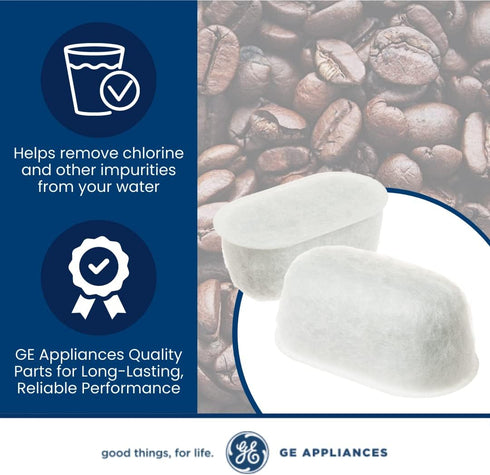 GE Appliances Replacement Carbon Coffee Filter Cartridges, 6-pack, UNIV1CFLTR6PK