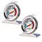 2 Pack Large Dial Analog Refrigerator Freezer Thermometer