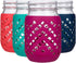 Silicone Mason Jar Sleeve - Fits 16oz (1 Pint) Regular-Mouth Jars | Package of 4 Multicolor