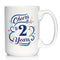 Cheers to 2 Years Coffee Mug Gift, 15oz White Ceramic Mug for Women & Men, 2nd Anniversary Party Decor
