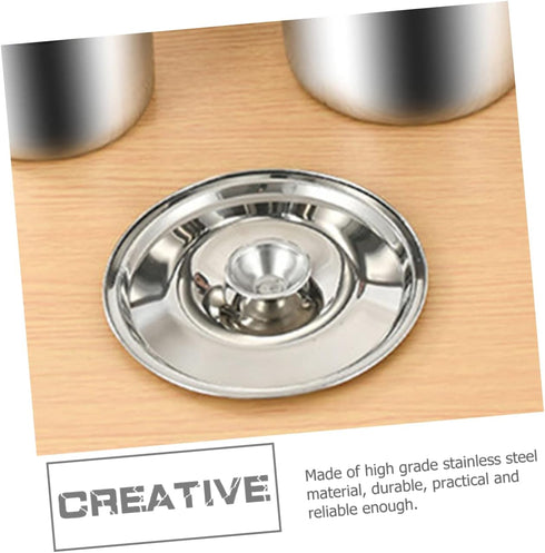 Stainless Steel Oil Pot Lid, Seasoning Pot Cover with Convenient Knob Spill Design for Kitchen Cookware
