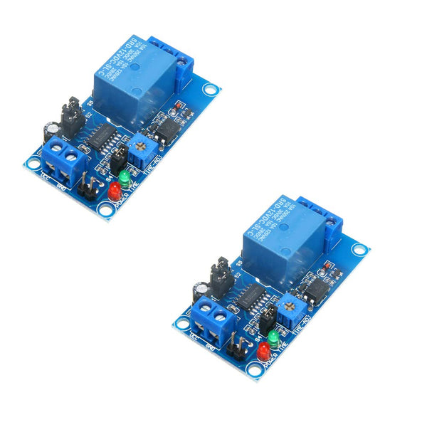 2 Pcs DC 12V Time Delay Relay Module, Trigger Circuit Timer Timing Board with LED Indicator Display