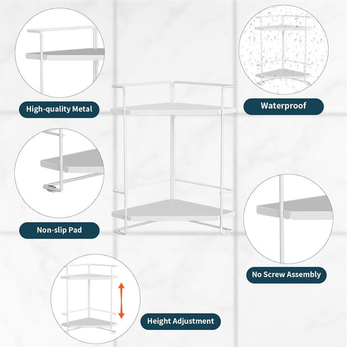 2-Tier Counter Counter, BOIVSHI Bathroom Organizner, Bathroom Organizers and Storage for Bathroom, Kitchen Corner