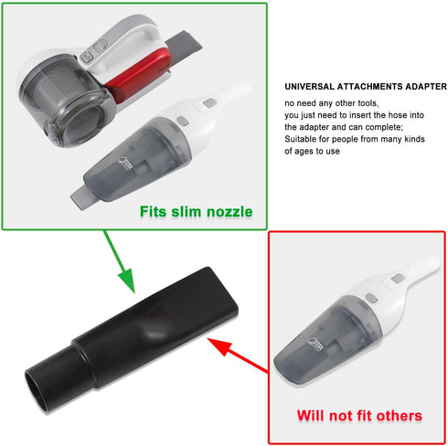 Attachments for BLACK+DECKER, Extendable Crevice Tool Adapter for Hand Vacuum Models